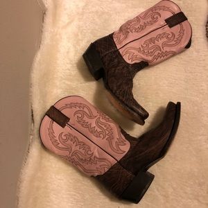 Nocona pink & brown cowgirl boots